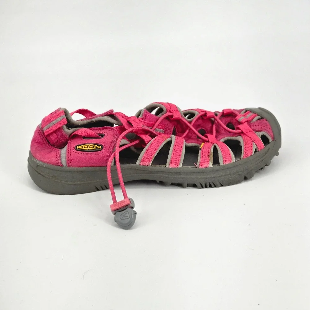 KEEN Whisper Kids Sandal Size 4 Pink Waterproof Hiking Shoes Wide Toe Box
